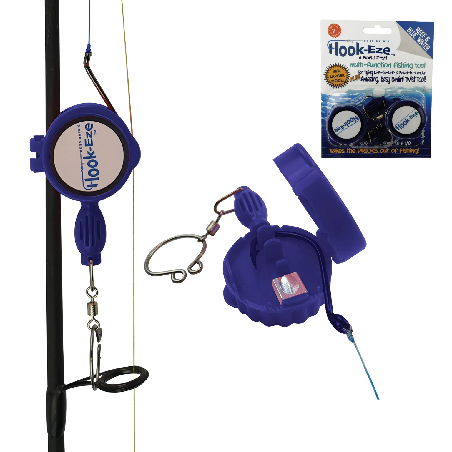 HookEze Fishing Knot Tying Tool (Large) | Pack of 2