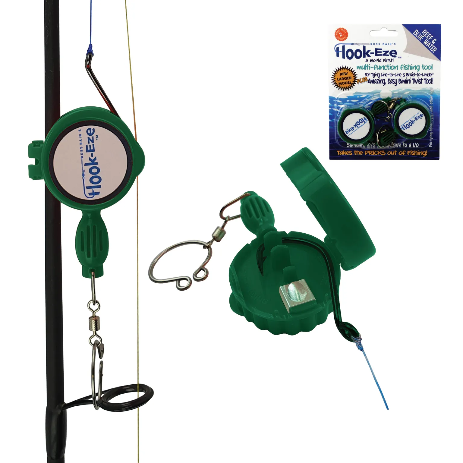 HookEze Fishing Knot Tying Tool (Large) | Pack of 2