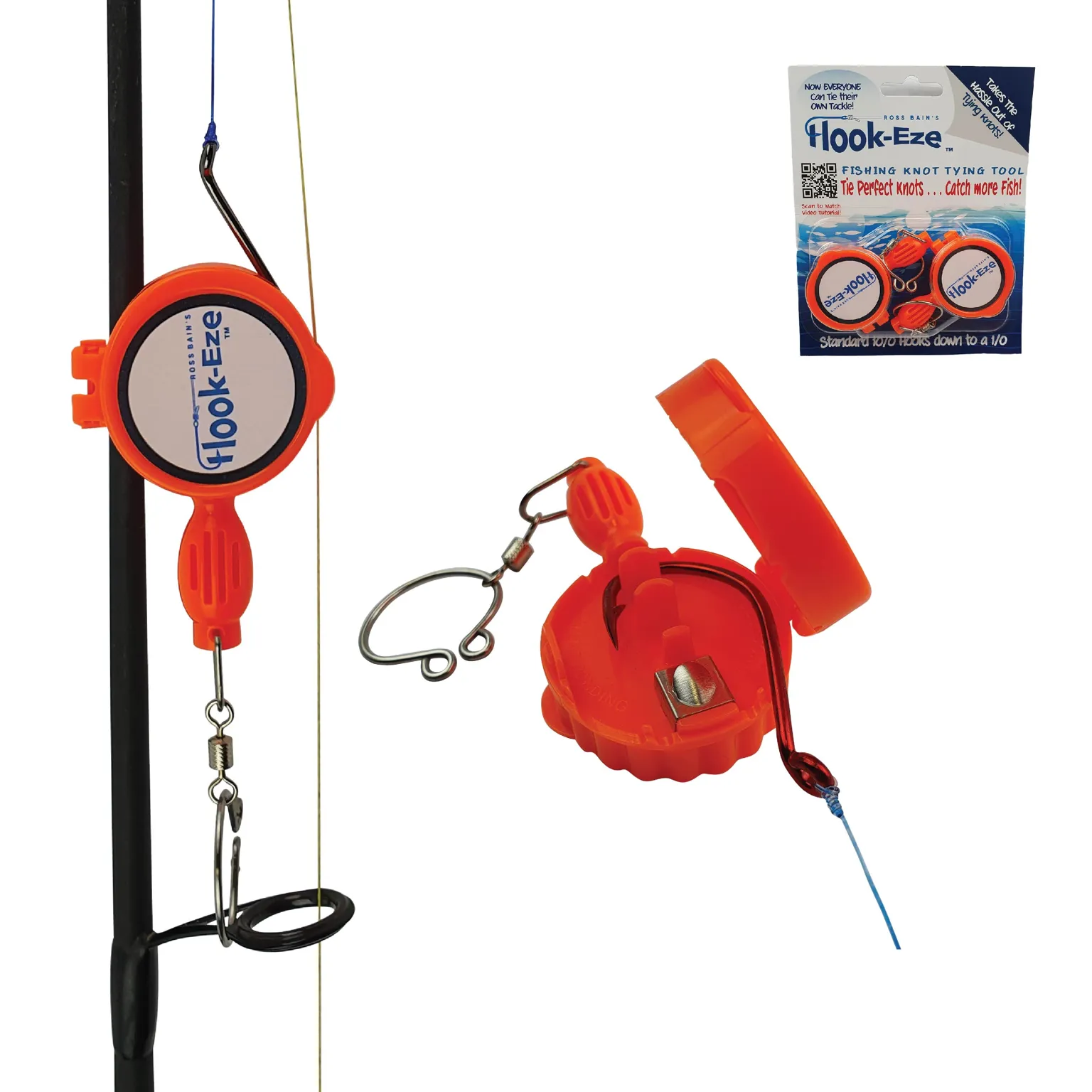 HookEze Fishing Knot Tying Tool (Large) | Pack of 2