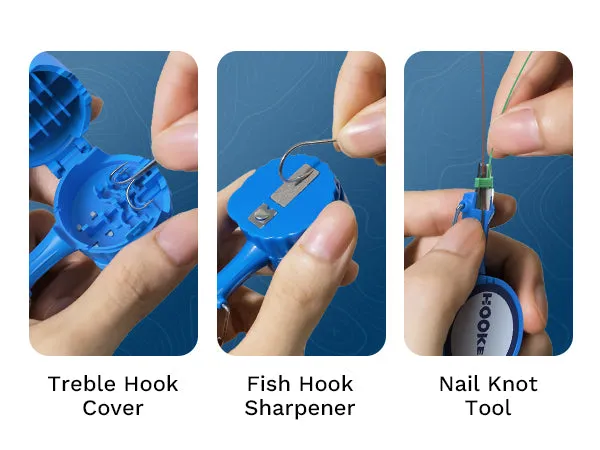 HookEze Fishing Knot Treble Hook Tying Tool | Pack of 2