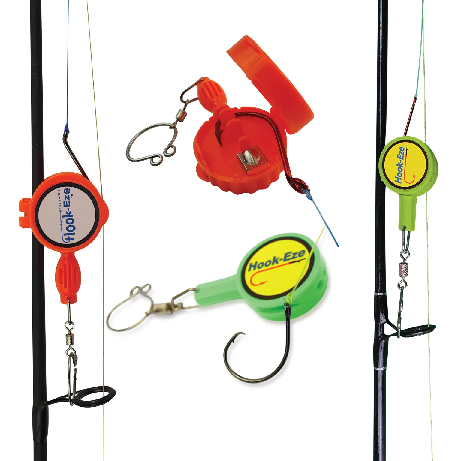 HookEze Fishing Knot Tying Tool (Standard & Large) | Pack of 4