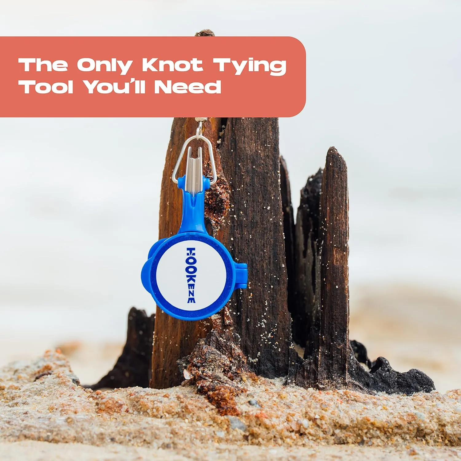 HookEze Fishing Knot Tying Tool (Large) | Pack of 2 | Orange
