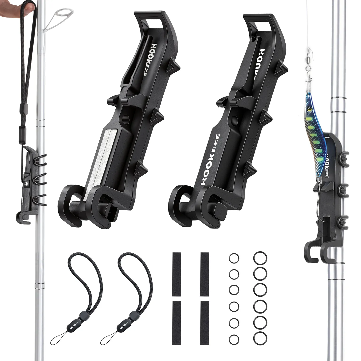 HookEze Wearable Fishing Rod Holder with Hook Clip