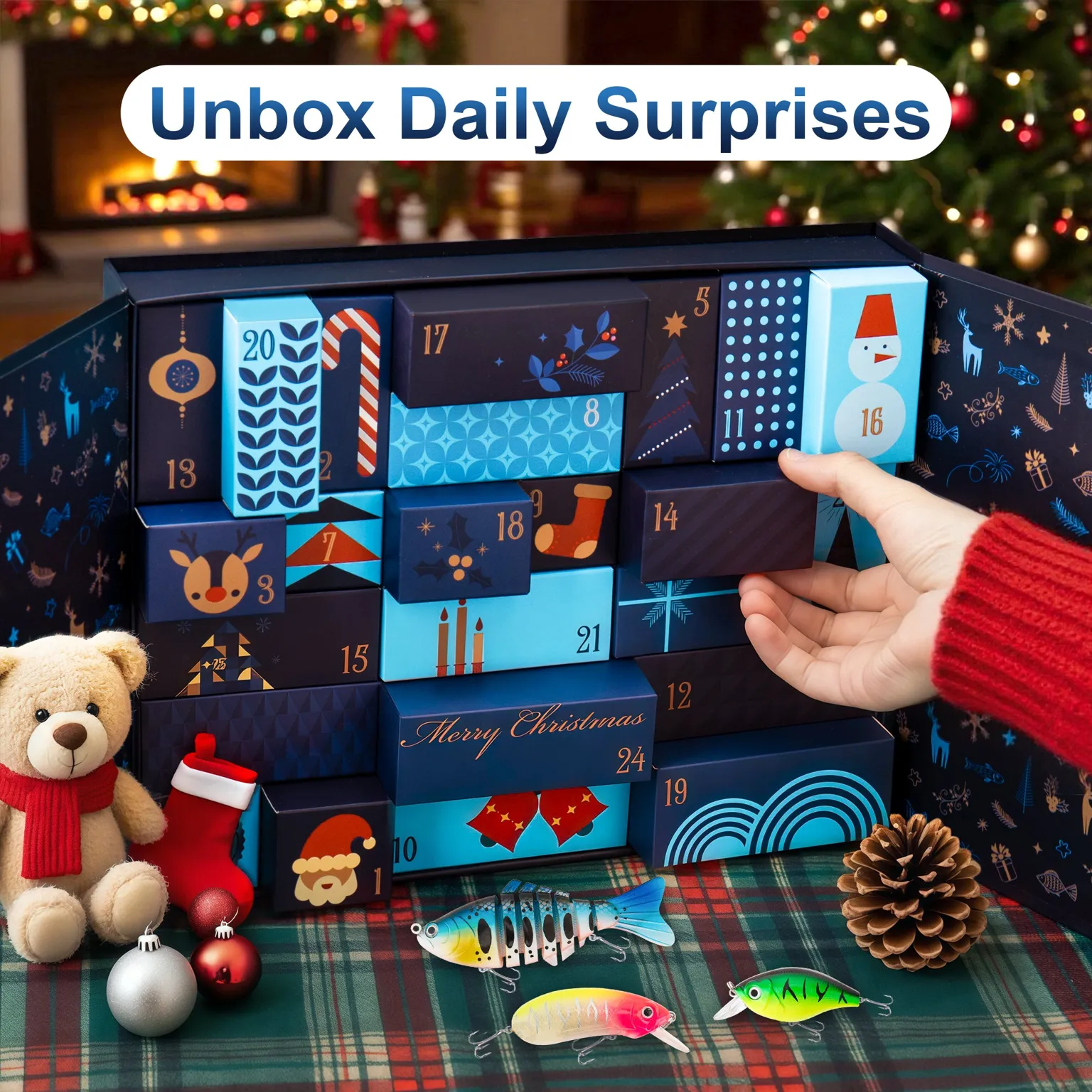 HookEze Fishing Advent Calendar Pro Kit | 24 Days of Fishing Gifts