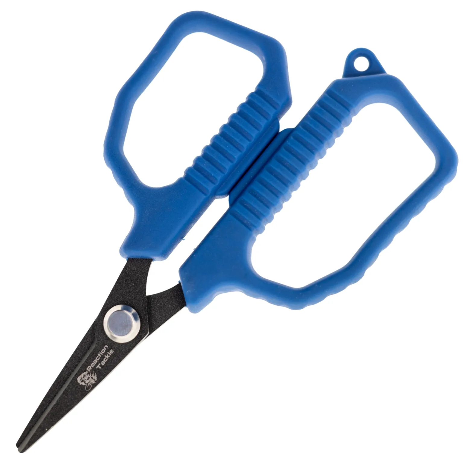 Reaction Tackle 4.5" Fishing Scissors with Retractable Lanyard & Carabiner - NEW