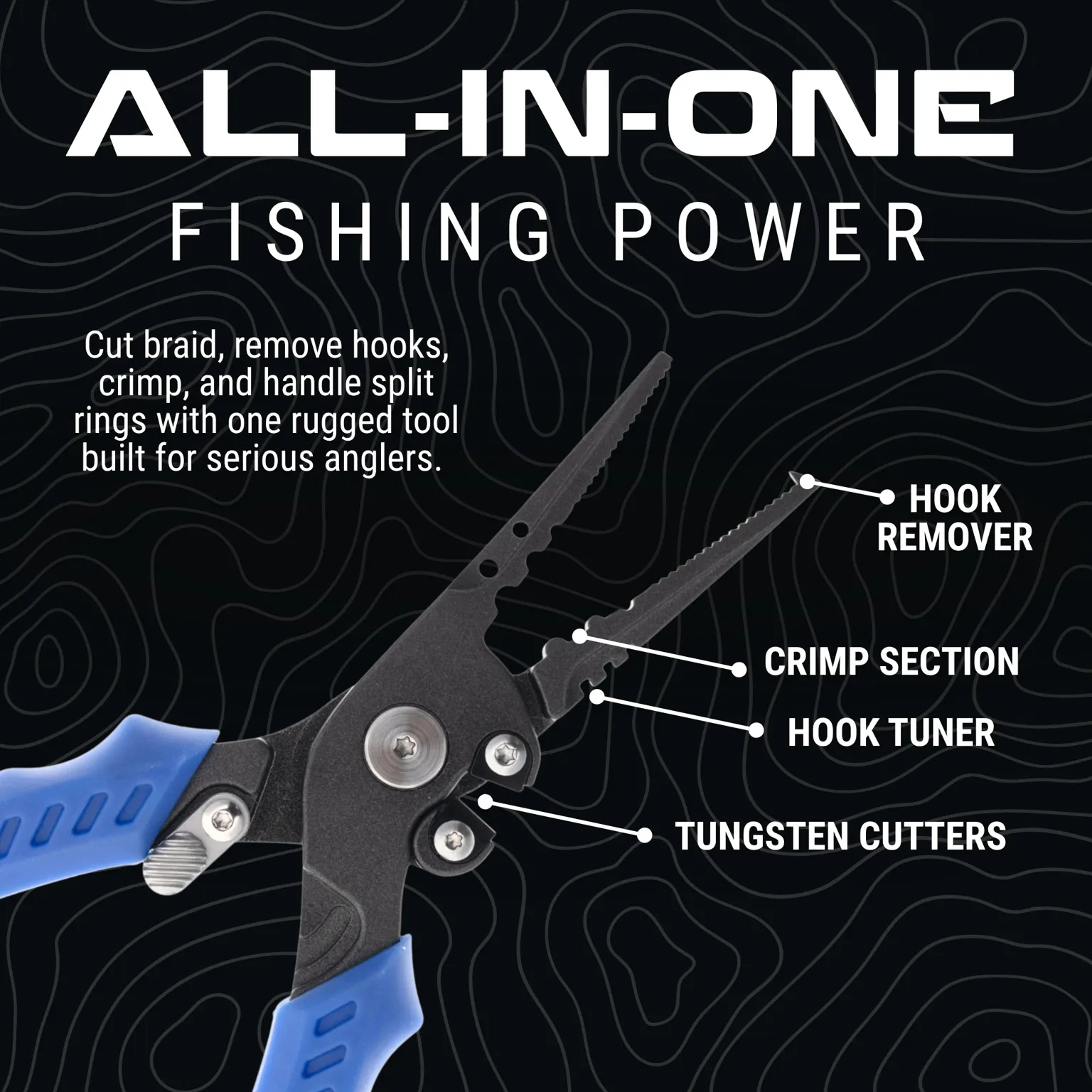 Reaction Tackle 6” & 7” Stainless Steel Fishing Pliers – Split End or Straight Nose with Braid Cutter - NEW