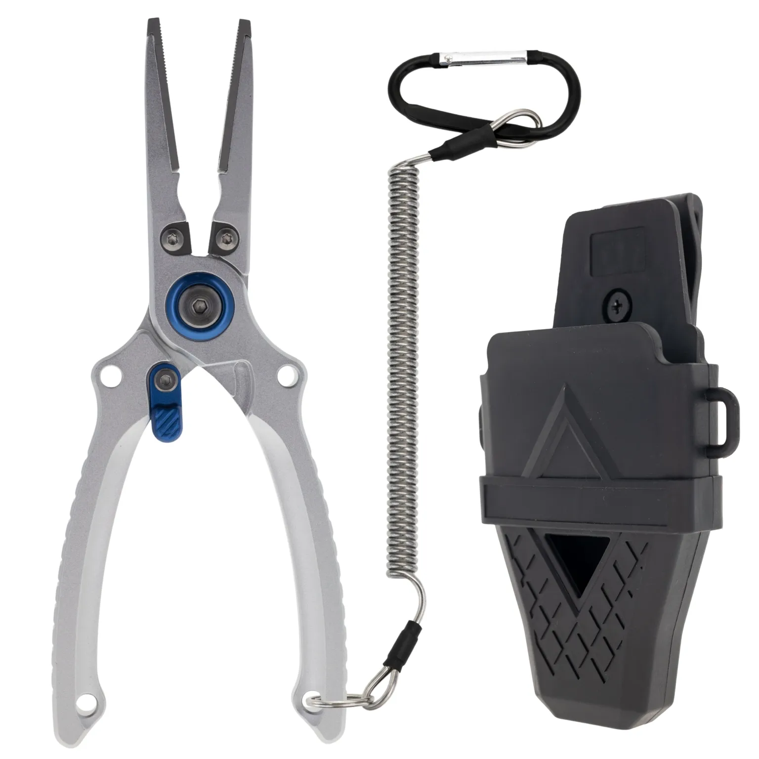 Reaction Tackle Aluminum Fishing Pliers – Split Ring or Straight Nose, Braid Cutter & Hook Remover - NEW