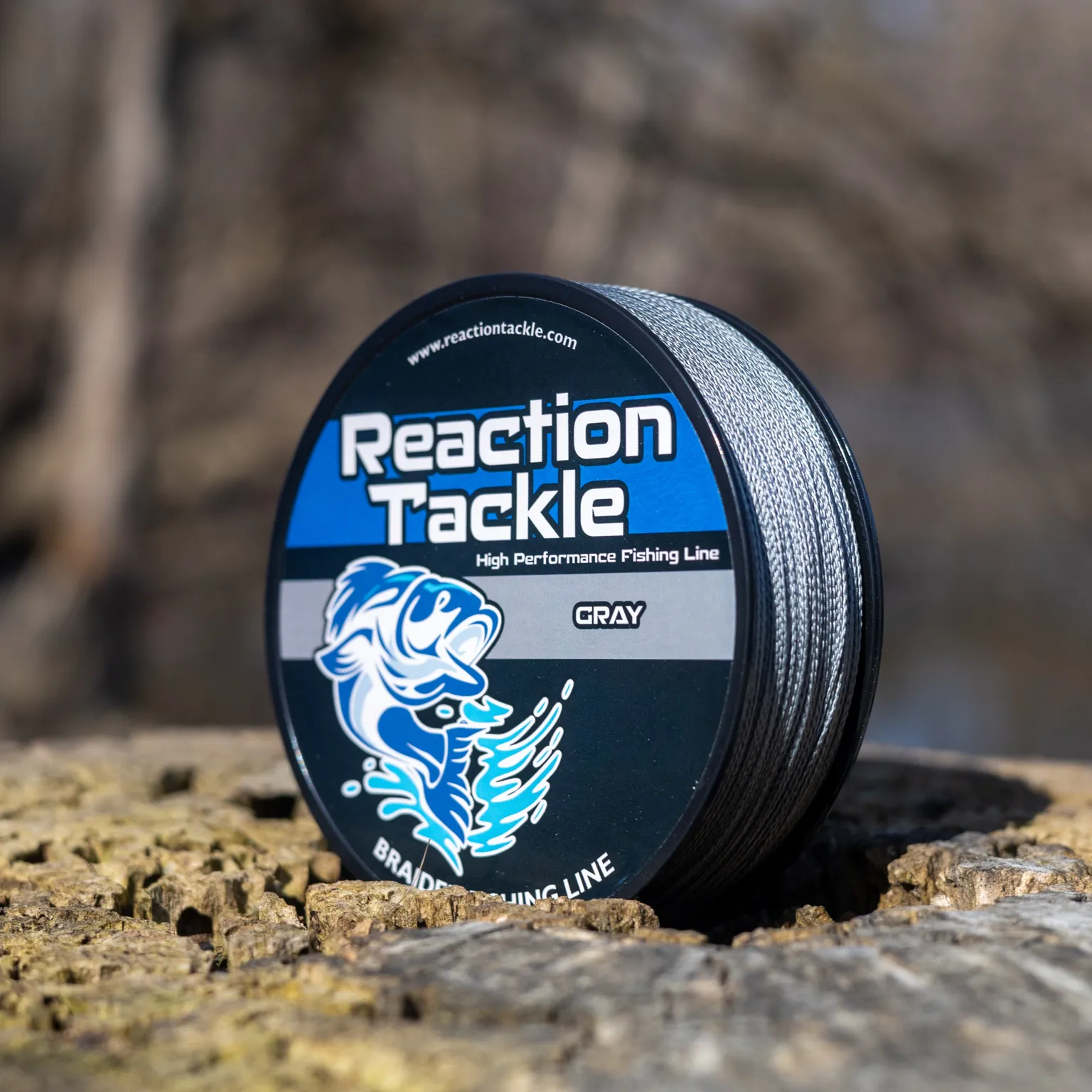 Reaction Tackle Braided Fishing Line - Gray