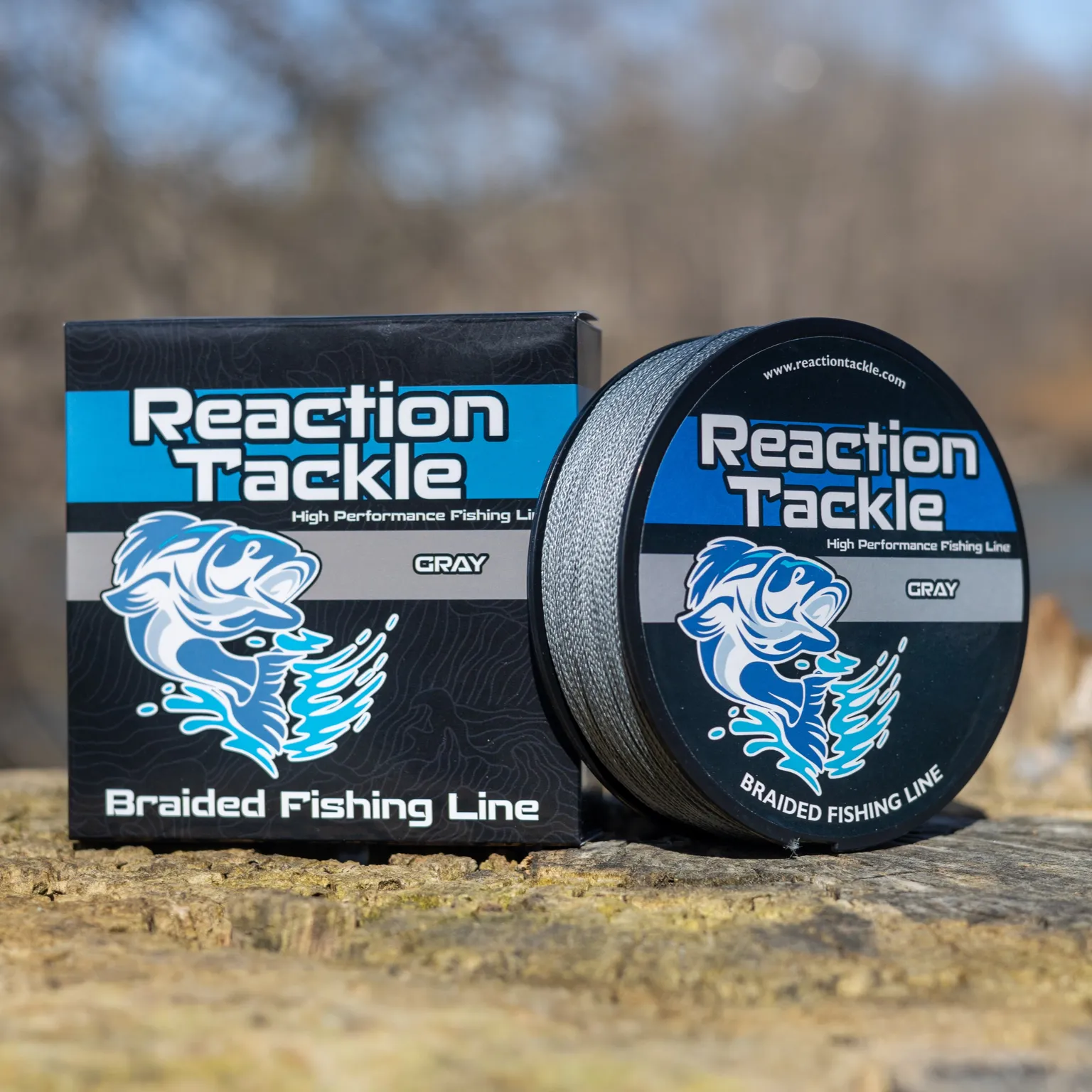 Reaction Tackle Braided Fishing Line - Gray