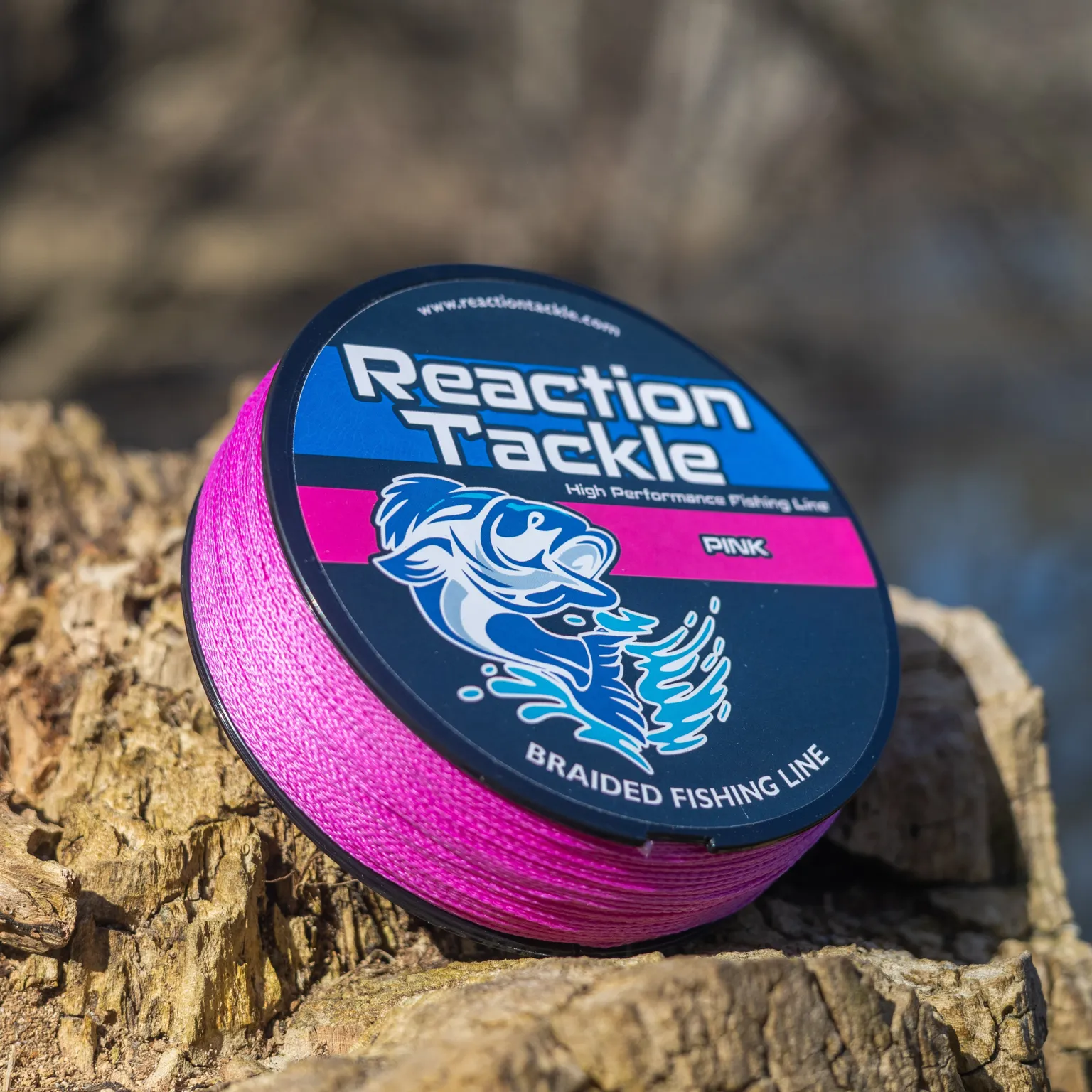 Reaction Tackle Braided Fishing Line - Pink